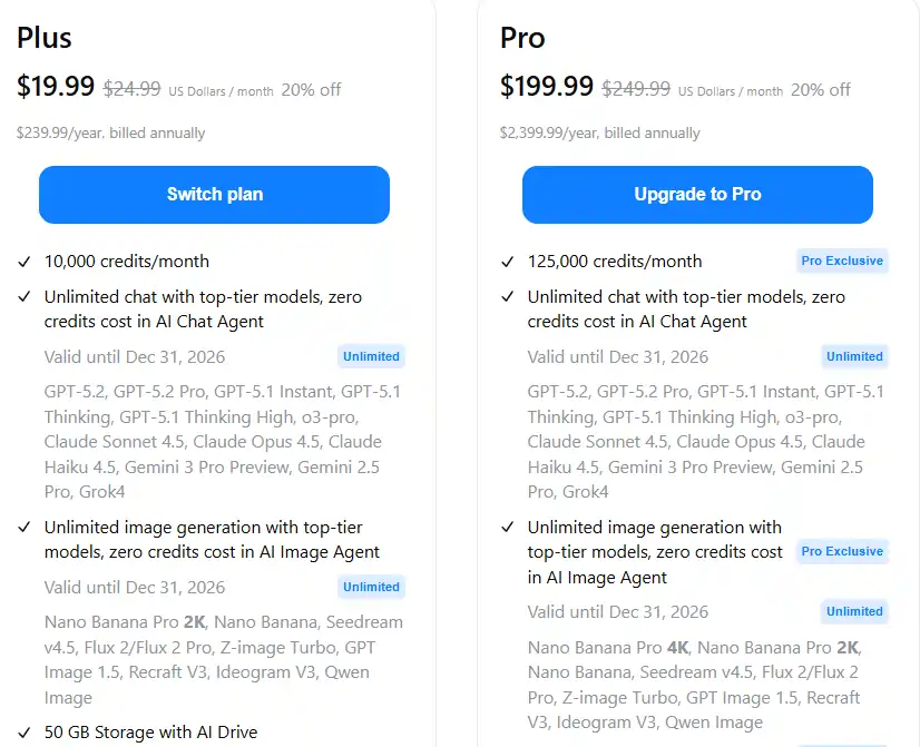 Genspark AI Pricing Plans 2026 — Free, Plus, Pro